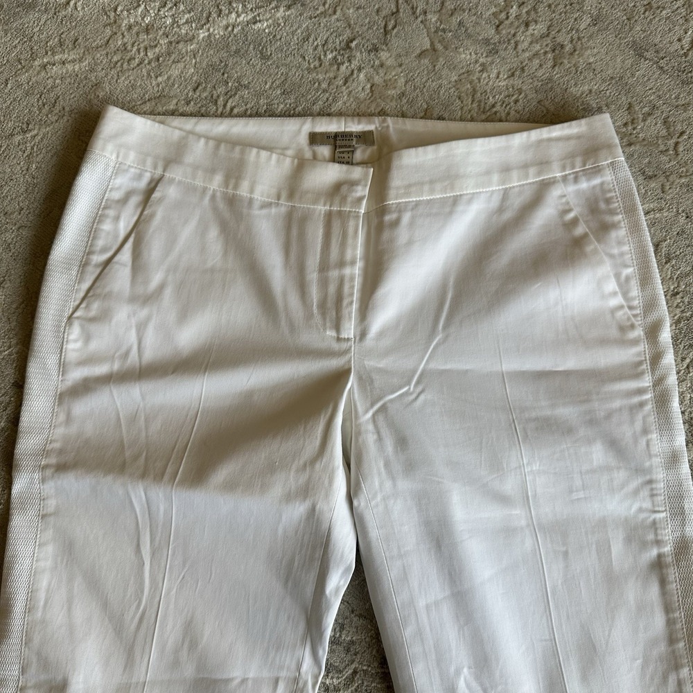 Burberry London White Pants‎ Woman's Size 6 - Picture 3 of 12